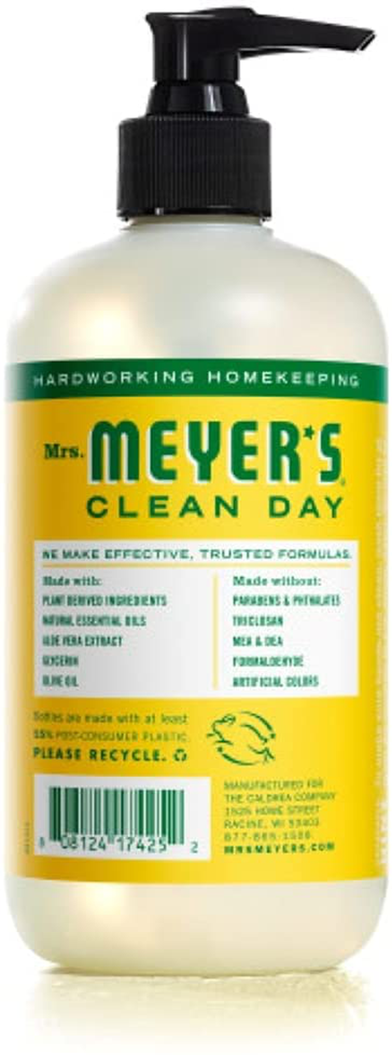 Mrs. Meyer's Clean Day Liquid Hand Soap, Cruelty Free and Biodegradable Hand Wash Formula Made with Essential Oils, Honeysuckle Scent, 12.5 oz - Pack of 3
