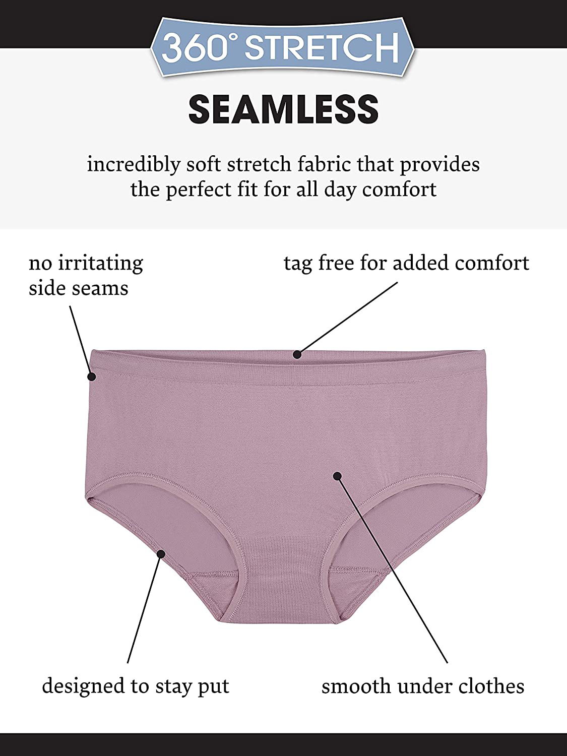 Fruit of the Loom Women's Seamless Panties