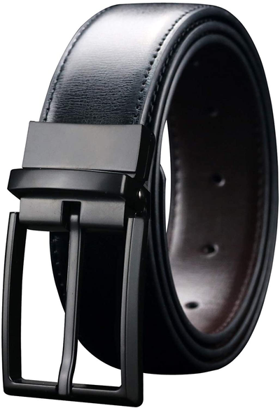 Men's Casual Reversible Leather Dress Belt
