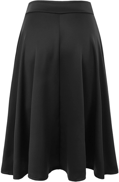 Doublju Womens High Waist Midi A-Line Skirt