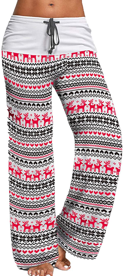 Women's Comfy Stretch Drawstring Palazzo Wide Leg Lounge Pants
