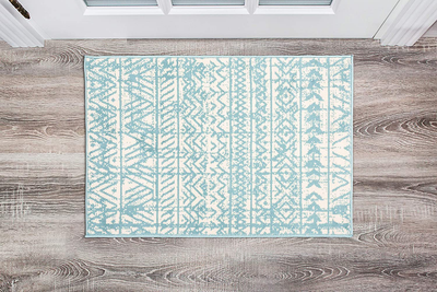 Rugshop Geometric Bohemian Design Area Rug 2' x 3' Blue