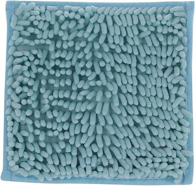 10" Square Locker Fur Rug Carpet (Aqua/Teal Green/Azure)