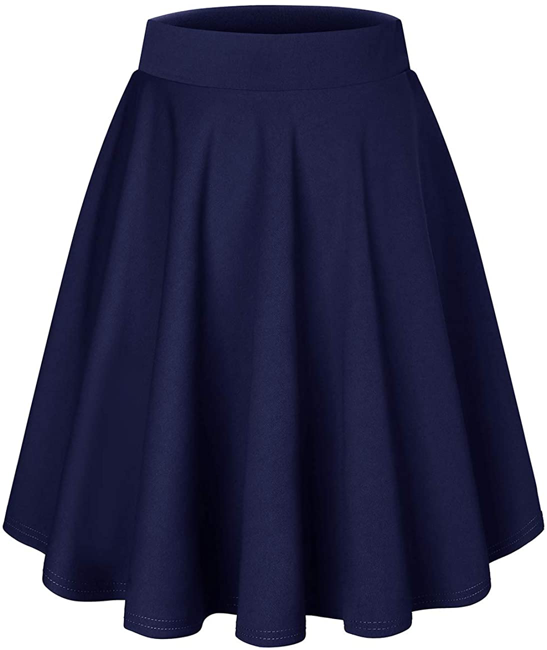 DRESSTELLS Skirt for Women Mini Skirts Versatile A-line Basic Stretchy Flared Skater Skirt