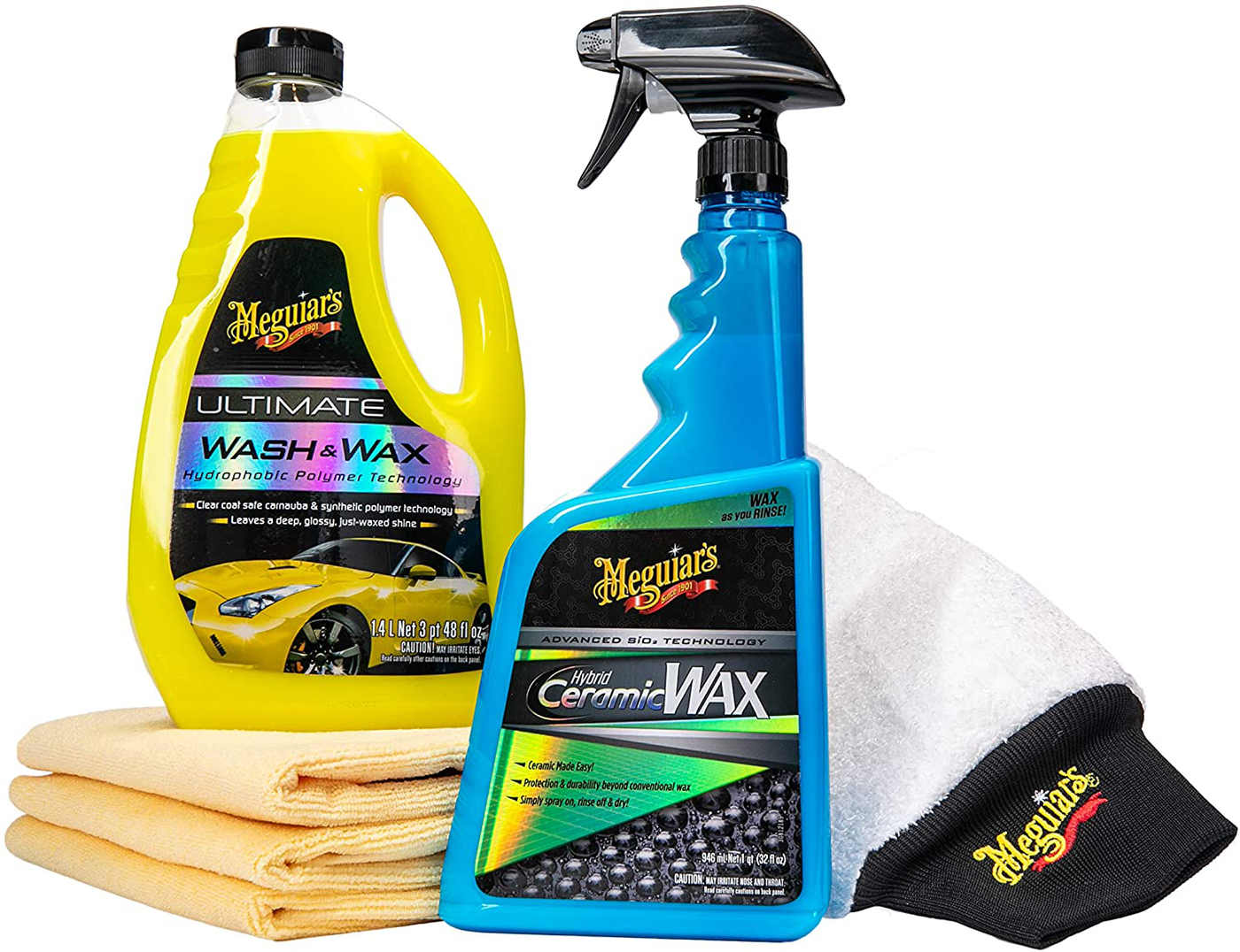 Meguiar's G55163 Premium Wash & Hybrid Ceramic Wax Kit