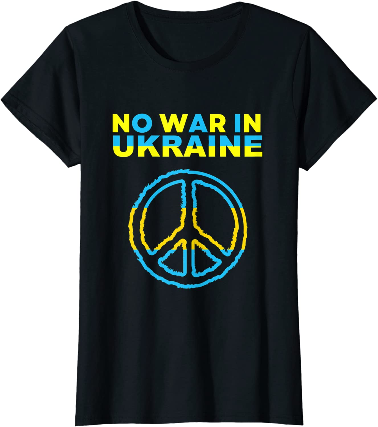 No War In Ukraine Support American Ukrainian Flag T-Shirt