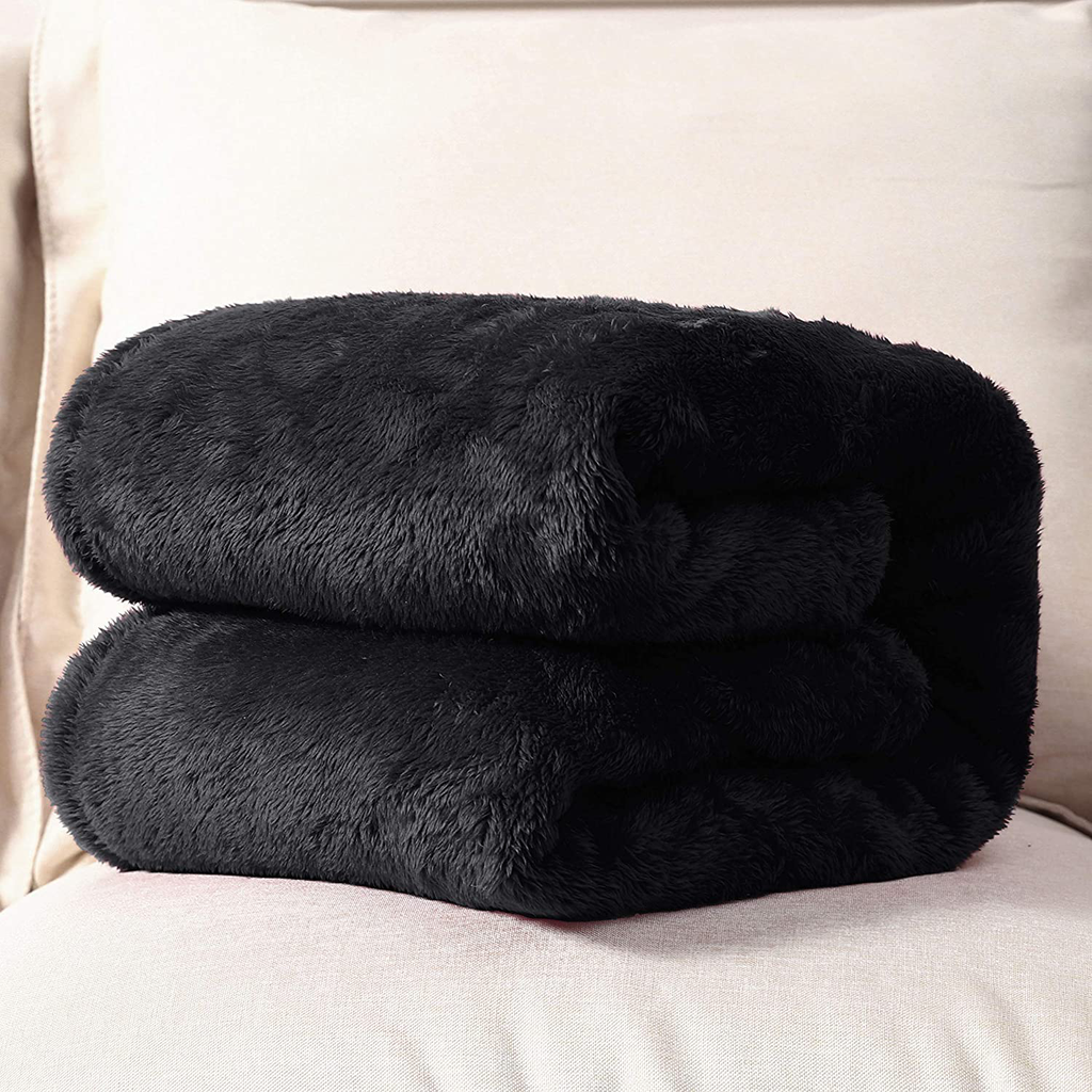 Fuzzy Plush Throw Blanket