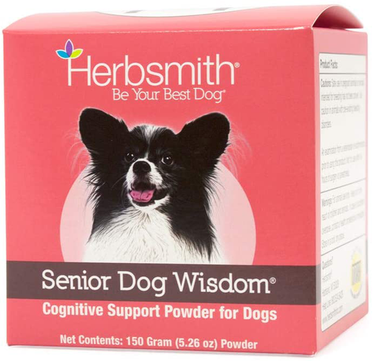 Herbsmith Senior Dog Wisdom – Dog Dementia Supplement – DHA for Senior Dog Brain Health - Senior Supplement for Dogs