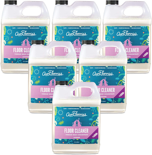Aunt Fannie's Floor Cleaner Vinegar Wash - Multi-Surface Cleaner, 32 oz. (6-Pack, Lavender)