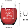 Housewarming Gifts, Unique Gift for First Time Homeowner, Funny First time Home Buyer Gifts Ideas, Mother Effing Homeowner - Personalized House Owner Gift - 15 oz Stemless Wine Glass for Women, Men