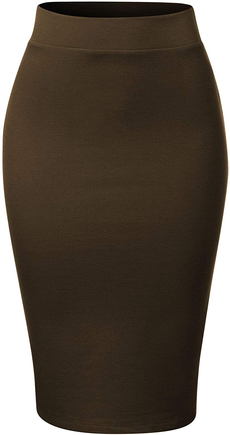 MixMatchy Women's Casual Classic Bodycon Pencil Skirt