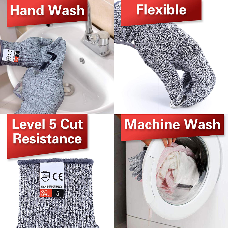 1 Pair Level 5 Cut Resistant Gloves