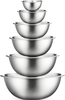 Stainless Steel Mixing Bowls (Set of 5) Stainless Steel Mixing Bowl Set - Easy To Clean, Nesting Bowls for Space Saving Storage, Great for Cooking, Baking, Prepping