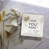 "Love You More" Trinket Dish, Gifts for Women Ceramic Ring Dish with Golden Trim, Jewelry Dish Gifts for Mom