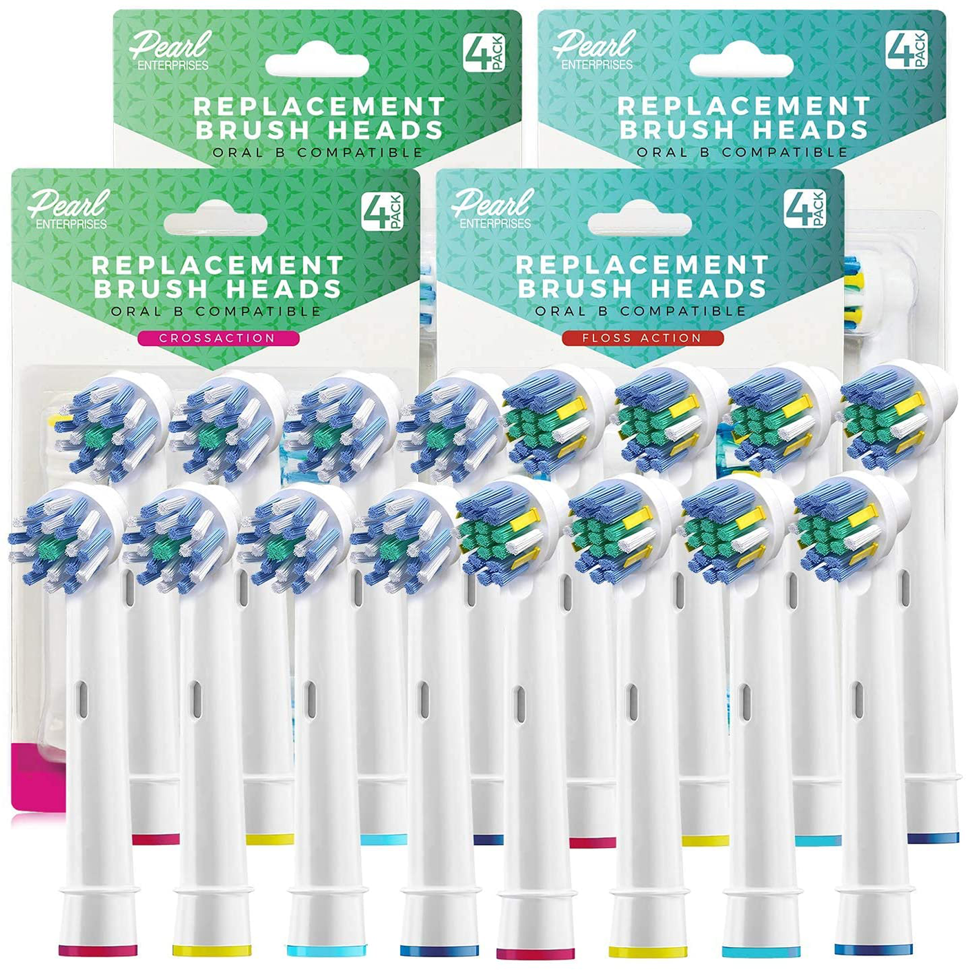 Replacement Brush Heads Compatible With Oral B Braun Electric Toothbrush-Fits Oral-b Pro 1000, Vitality, Triumph, Kids + More!