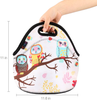 iColor Cute Owls Neoprene Insulated Waterproof Cooler Box Container Soft Case baby lunchbox Handbag Work Travel Outdoor Thermal Lunch Tote Bag School/Office Storage Pouch