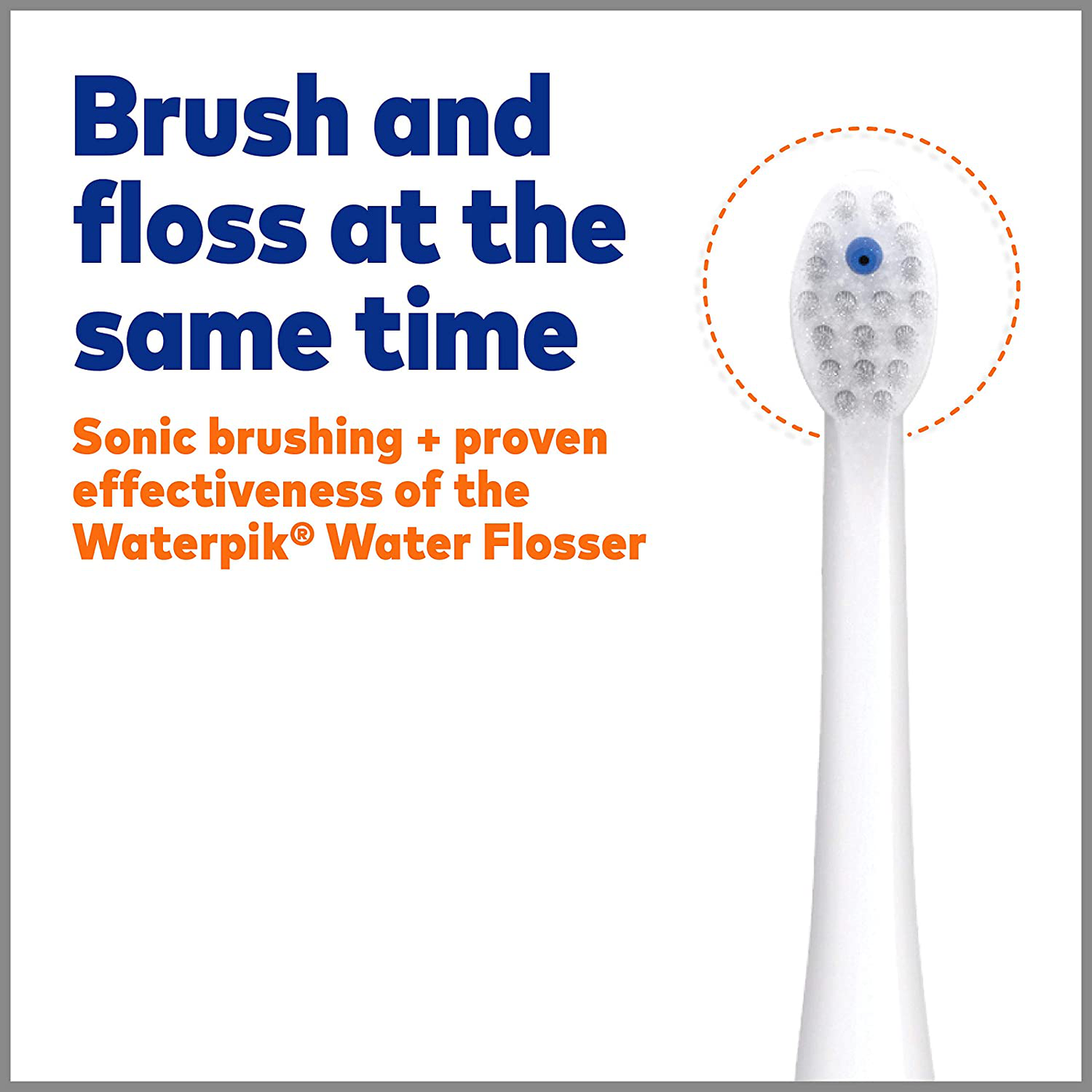 Waterpik Sonic-Fusion 2.0 Professional Flossing Toothbrush, Electric Toothbrush and Water Flosser Combo In One, White