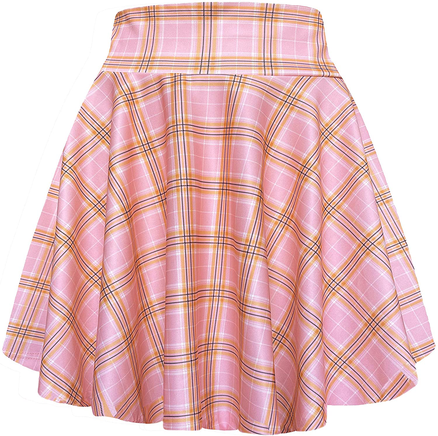 Afibi Casual Mini Stretch Waist Flared Plain Pleated Skater Skirt