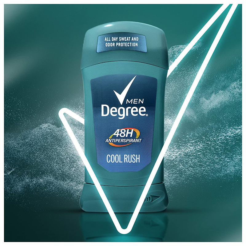 6 Pack Degree Men's Original Antiperspirant Deodorant 48-Hour Odor Protection Cool Rush 2.7oz