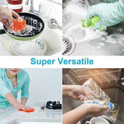 4PCS OstWony Silicone Dish Sponges, Super Durable Food-Grade Silicone Sponges Kitchen Sponge, Multi-Purpose and Efficient Sponge Kitchen Gadgets, Especial Delicate Kitchen Sponge Brush