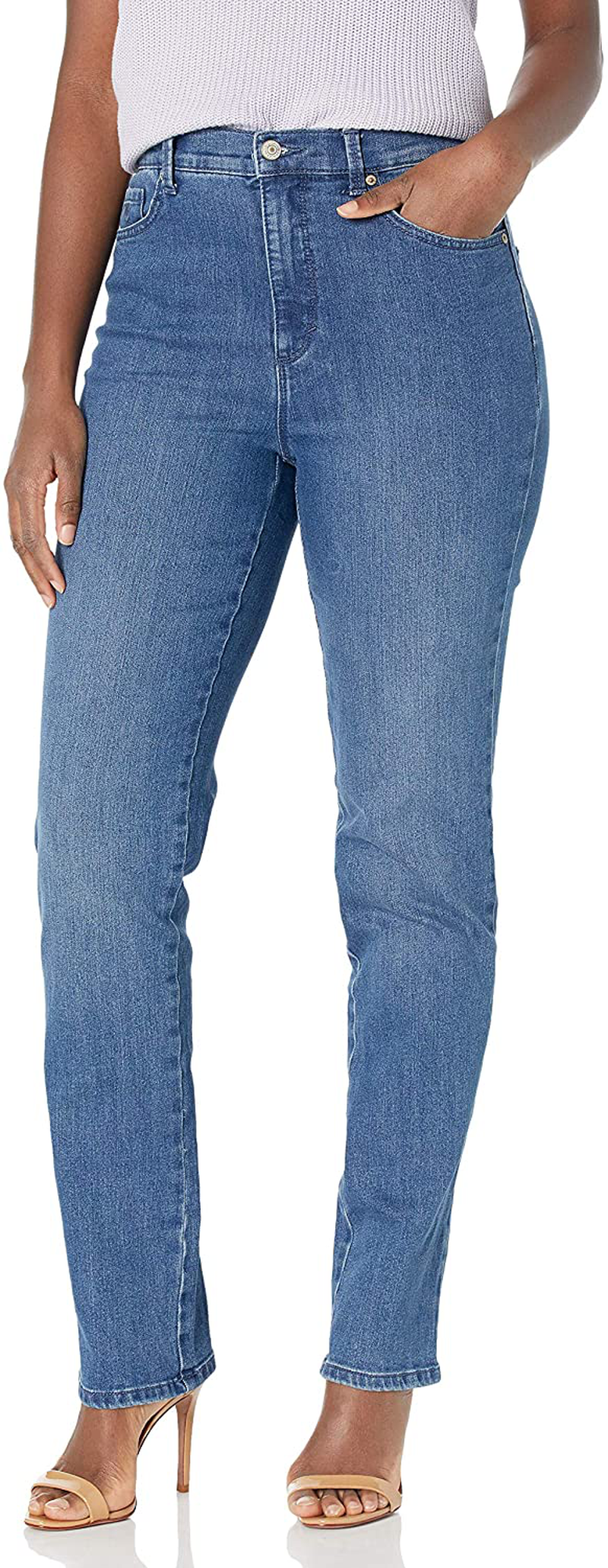 Gloria Vanderbilt womens Amanda Classic High Rise Tapered Jean