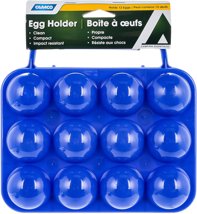 Camco Egg Carrier-Holder - Organize Eggs and Prevent Eggs from Cracking, Easily Fits into Your Refrigerator , Great for RV, Trailer and Camper Kitchens or Camping Holds A Dozen of Eggs (51015)