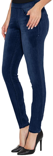 H&C Women Super Stretch Skinny Pull on Pant with Petite Regular and Long Inseam