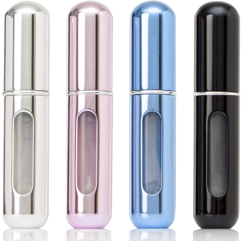 4 Pack of Portable Mini Refillable Perfume Atomizer Bottles 5ml each