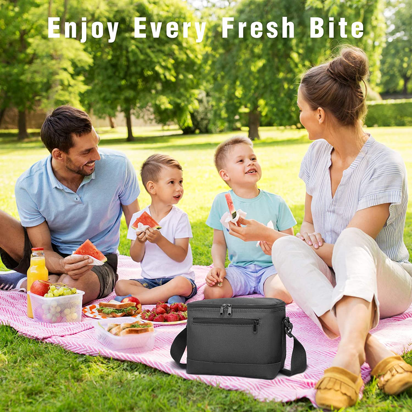 Insulated lunch Bag, AirBuyW 6 Cans Small Leak proof Insulated Cooler Box Tote Container Lunch Bag Pack With Adjustable Strap For Women Men