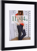 RPJC 11x11 inch Picture Frame Made of Solid Wood and High Definition Glass Display Pictures 8x8 with Mat or 11x11 Without Mat for Wall Mounting Photo Frame White