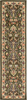 Unique Loom Kashan Traditional Floral Area Rug, 2 Feet 2 Inch x 8 Feet 2 Inch, Olive/Ivory