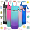 CHILLOUT LIFE 17 oz Insulated Water Bottle with Straw Lid for Kids and Adult + 20 Cute Waterproof Stickers - Perfect for Personalizing Your Kids Metal Water Bottle