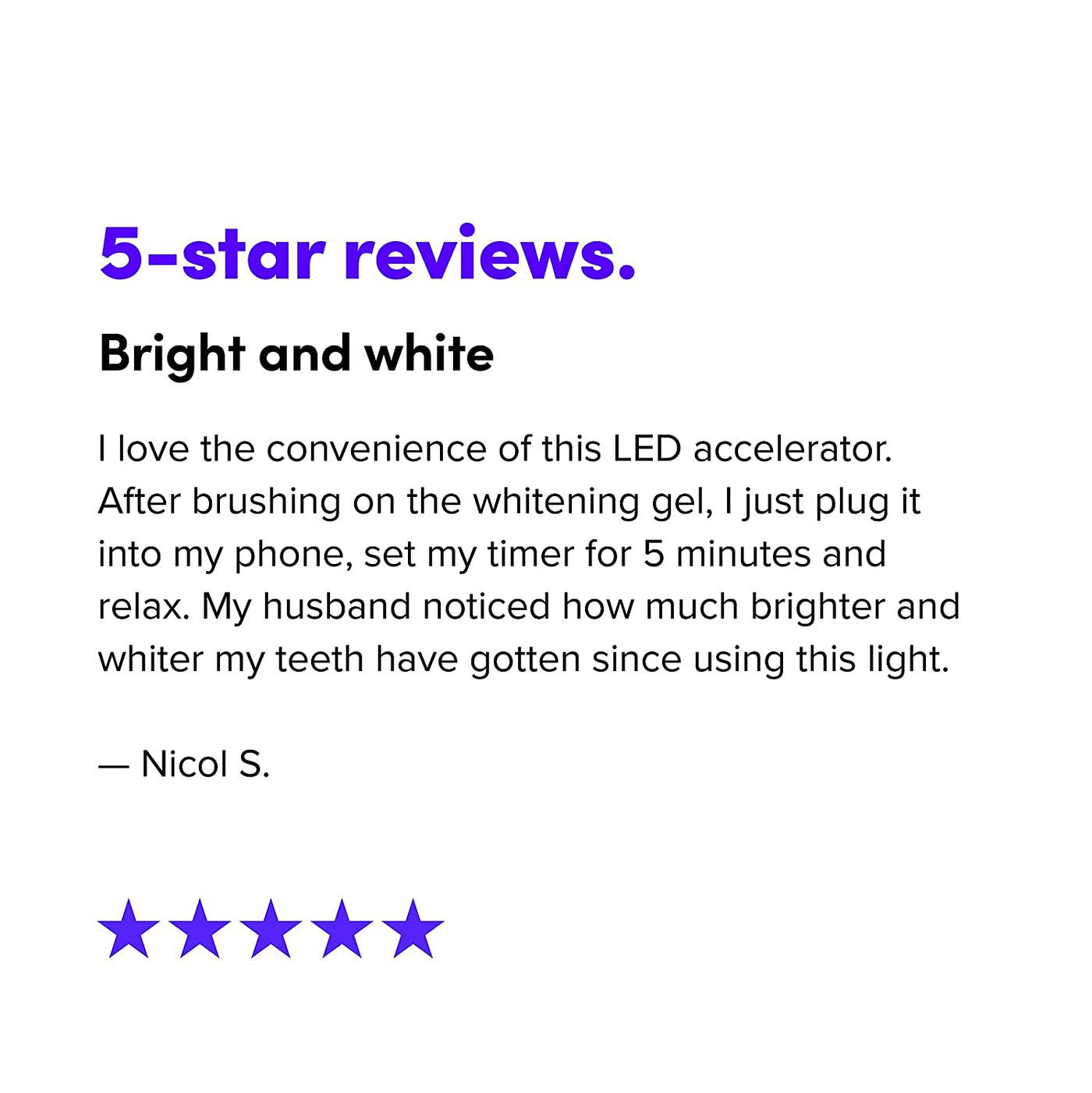 SmileDirectClub Teeth Whitening LED Accelerator Light - Whiten Teeth Faster - Use with SmileDirectClub Premium Teeth Whitening