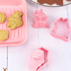 Halloween Mini Cookie Cutter Mold: Pink Cookie Candy DIY Tools - Kitchen Fondant Molds Set, Halloween Pancake Baking Supplies, Christmas Pastry Cutter, Cookie Stamps For Baking