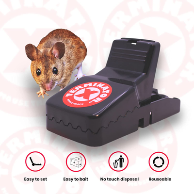 Mouse Traps - Mouse Traps Indoor for Home - Best mice Traps for House - Mouse Traps no See Kill -Small Reusable snap Mousetrap That Work Outdoor - Rat Trap for House - Rat Killer - Pest Control Traps