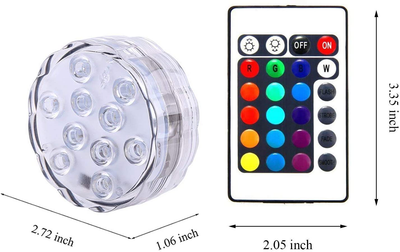4 Pack Color Changing Waterproof LED Lights For Pool 