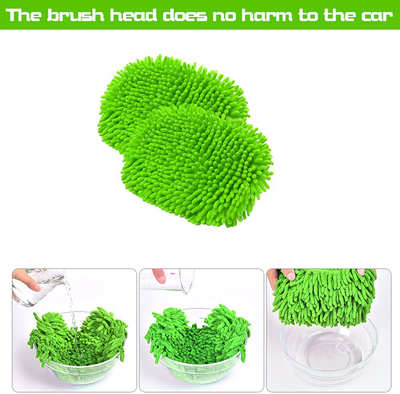 DIKSOAKR Car Wash Brush with Long Handle, Car Cleaning Kit Truck RV Wash Brush, No Hurt Paint No Scratch Cleaning Tool