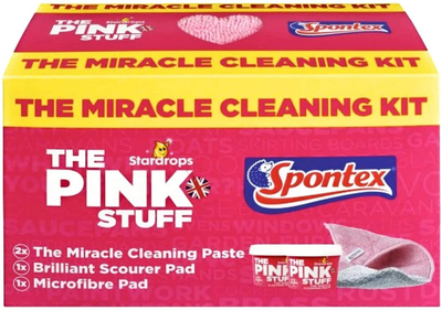 Stardrops - The Pink Stuff - The Miracle Cleaning Kit (2 Cleaning Paste, 1 Brilliant Scourer Pad, 1 Microfiber Pad)