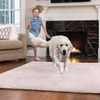 Gorilla Grip Original Ultra Soft Area Rug, 4x6 FT, Many Colors, Luxury Shag Carpets, Fluffy Indoor Washable Rugs for Kids Bedrooms, Plush Home Decor for Living Room Floor, Nursery, Bedroom, Pale Pink