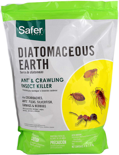 Safer 51703 Diatomaceous Earth-Bed Bug Flea, Ant, Crawling Insect Killer 4 lb