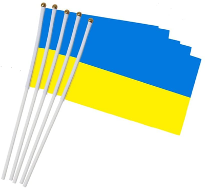 Mini Ukraine Flags 5'' x 8'' - UV Fade Resistant - Multiple Varieties