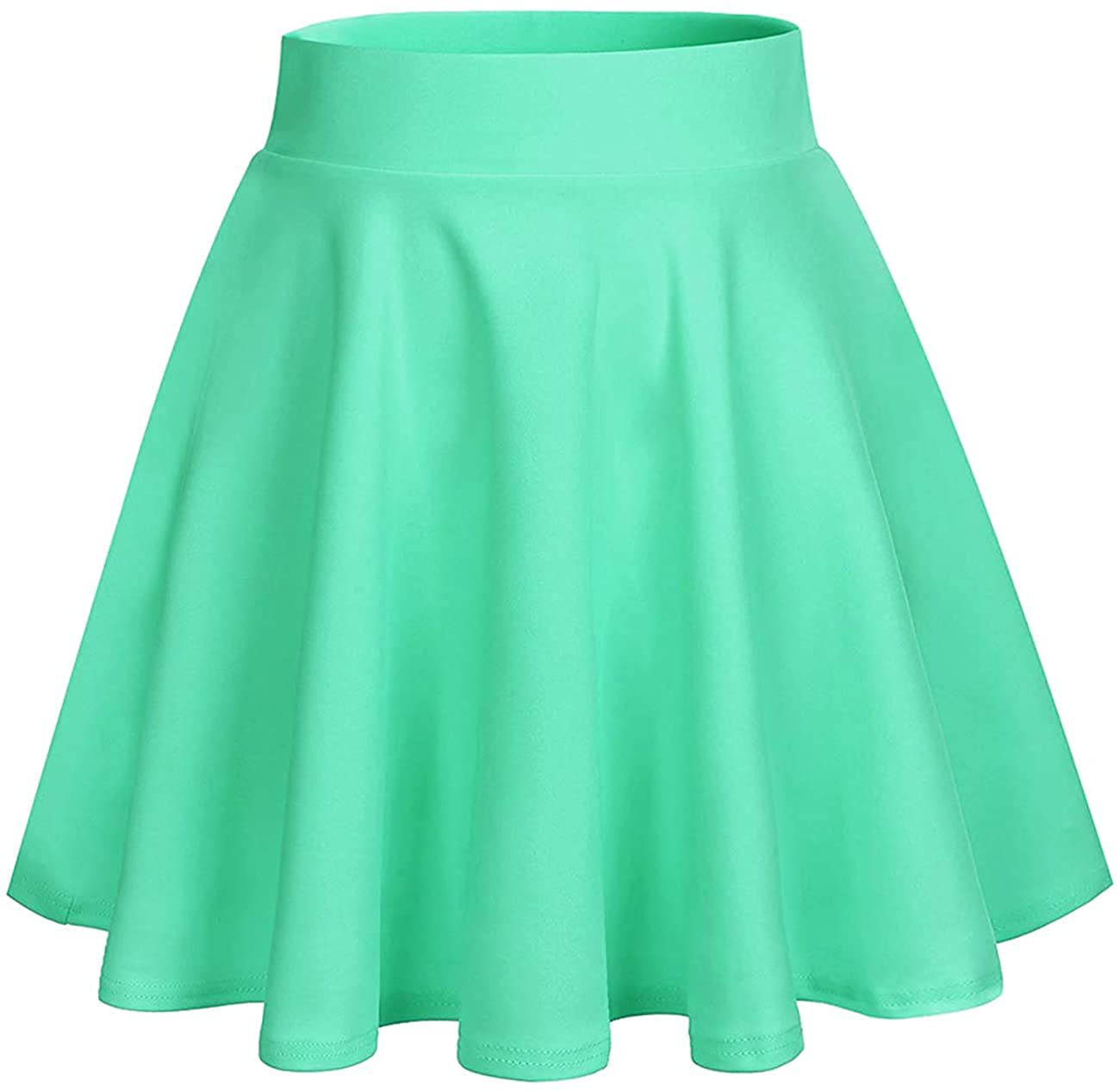 DRESSTELLS Skirt for Women Mini Skirts Versatile A-line Basic Stretchy Flared Skater Skirt