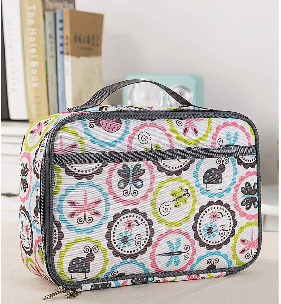 Insulated Lunch Box Bag Picnic Zipper Organizer Lunch Bag Tote for Girls and Boys - Fits Bento Boxes (Shark)