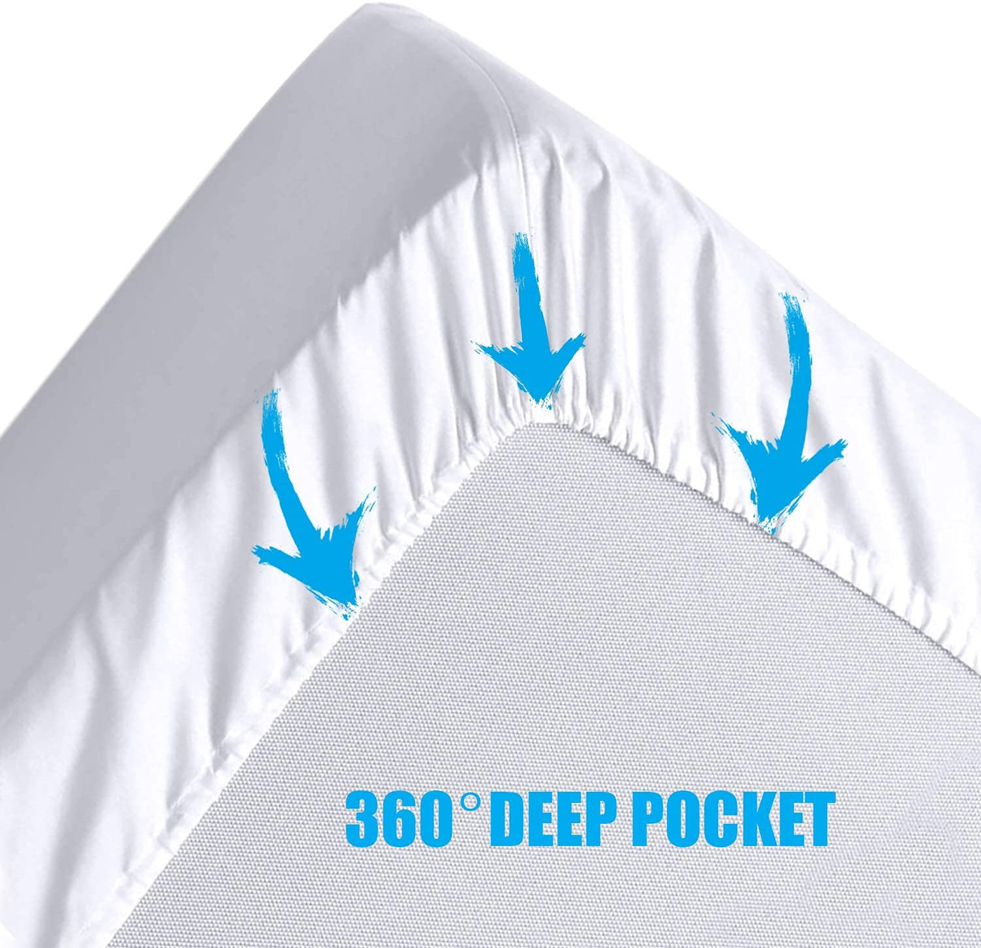 LDC California King Mattress Protector with 16-Inch Deep Pocket, Comfortable, Breathable, Easy to Put on, The Stretchable Quilted Fitted Mattress Pad
