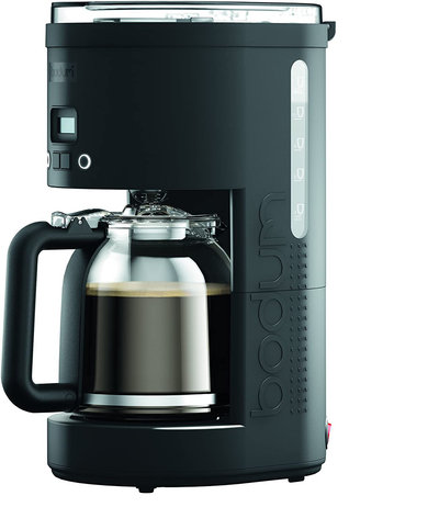 Bodum 11754-01CA Bistro Maker Programmable Coffee Machine with Borosilicate Glass Carafe, 12 Cup, 51 oz, Black