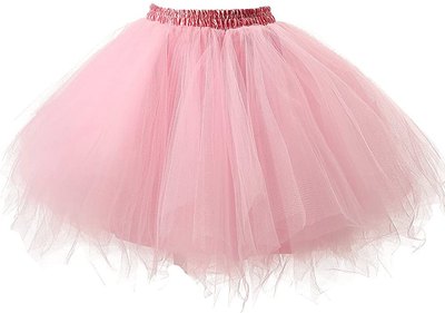 Honeystore Women's Short Vintage Ballet Bubble Puffy Tutu Petticoat Skirt