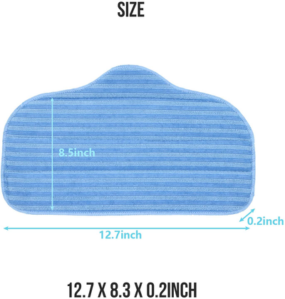FUSHUANG 2 Pack Microfiber Mop Pads Compatible with McCulloch MC1275 and Steamfast Canister Steam Cleaner Models SF-275, SF-370, Part Number A275-020, Works with Model MC1275