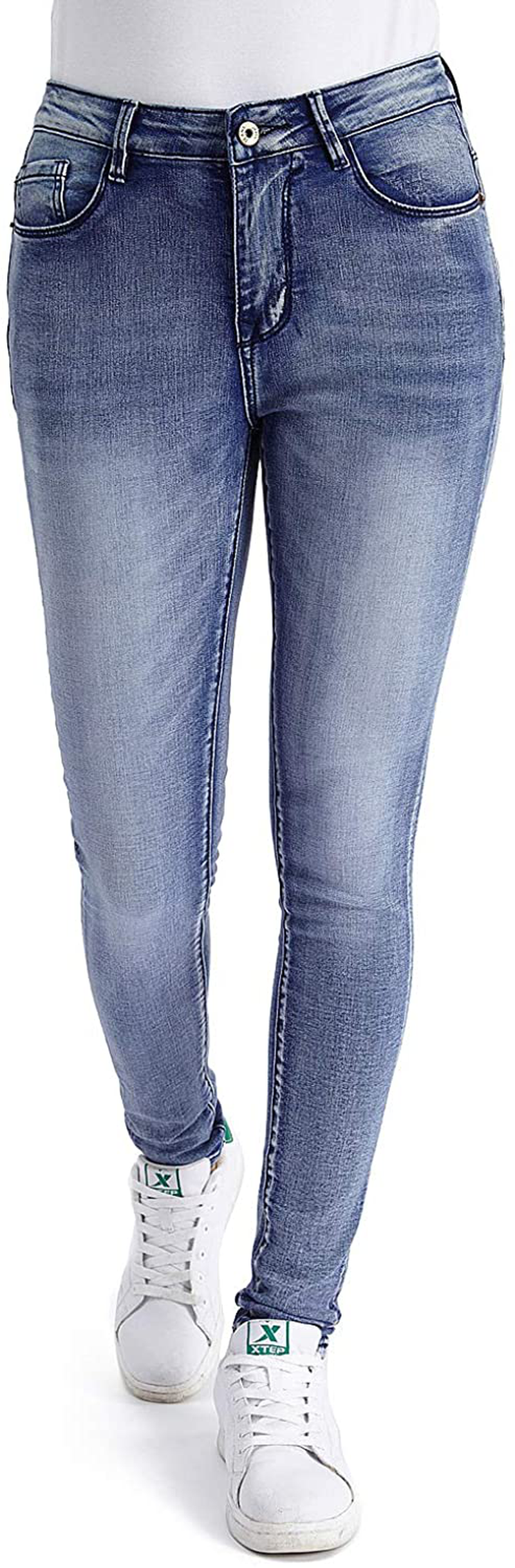 CJH DREAM Women's Juniors Jeans & Cotton Stretch Super Soft Skinny Jeans for Women Mid-Waist