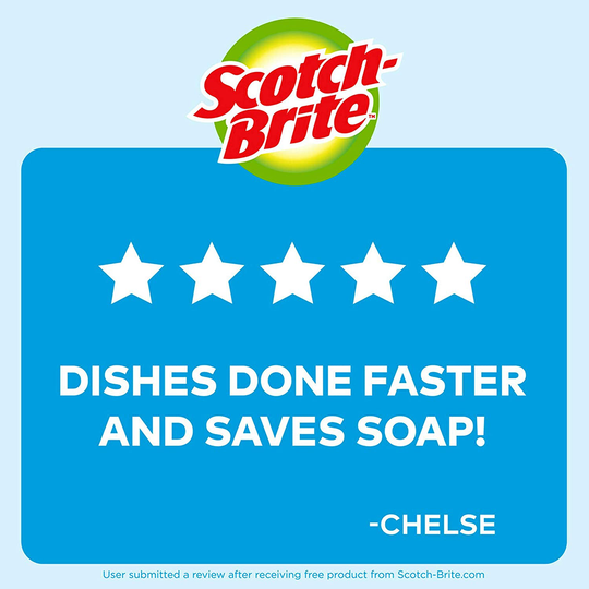 Scotch-Brite Advanced Soap Control Dishwand Brush, Easy On Hands, Antimicrobial, Long Lasting and Reusable