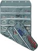 BB Brotrade Hanging Jewelry Organizer with Oxford Dual Side 56 Zippered Storage Pocket (Grey with Zipper)
